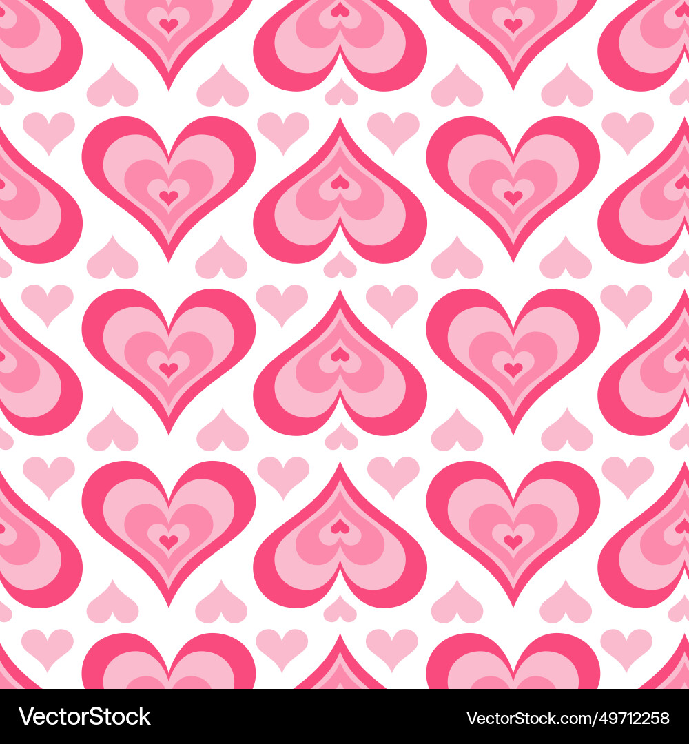 Y2k seamless pattern with hearts retro abstract Y2k seamless pattern with hearts retro abstract vector image
