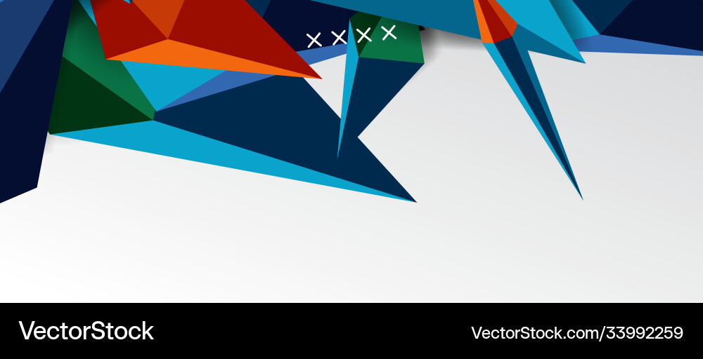 3d low poly abstract shape background Vector Image