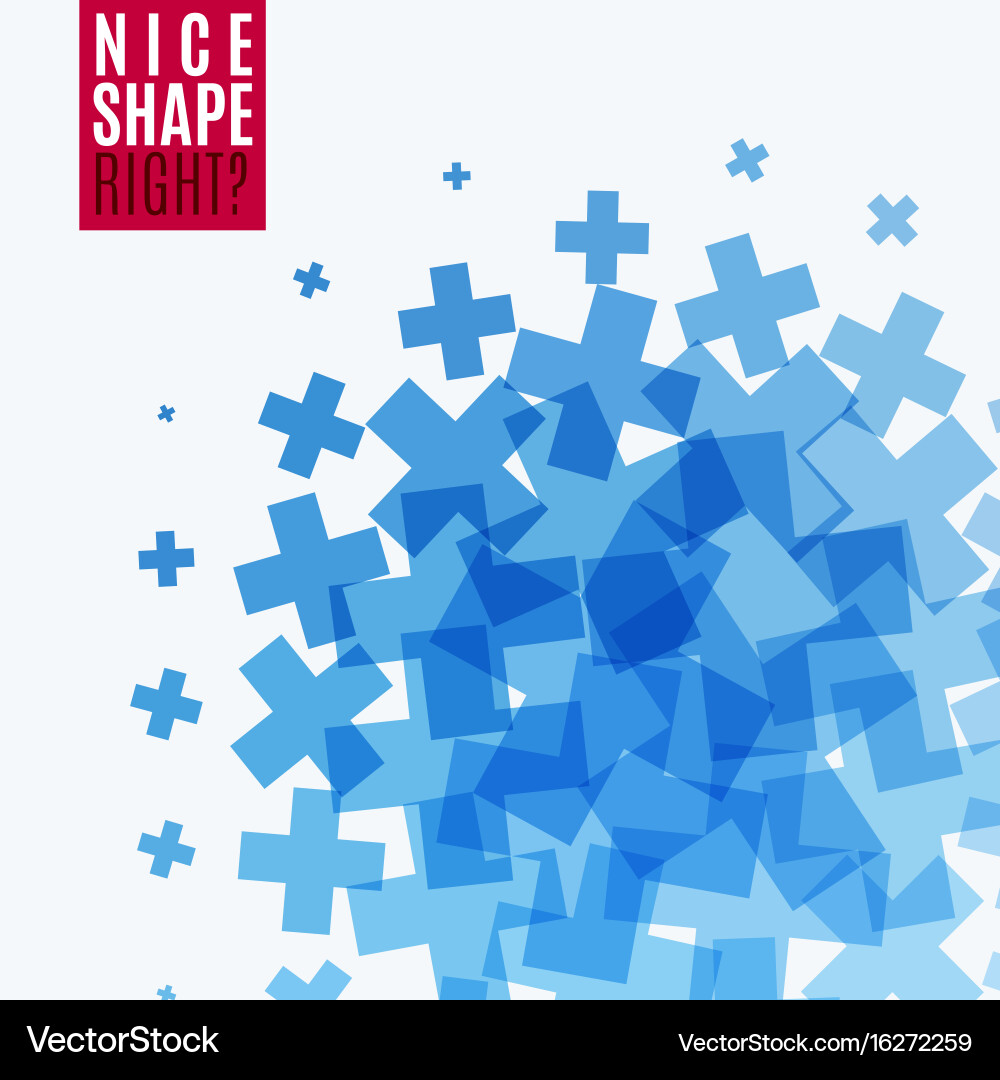 Abstract design elements with cross Vector Image