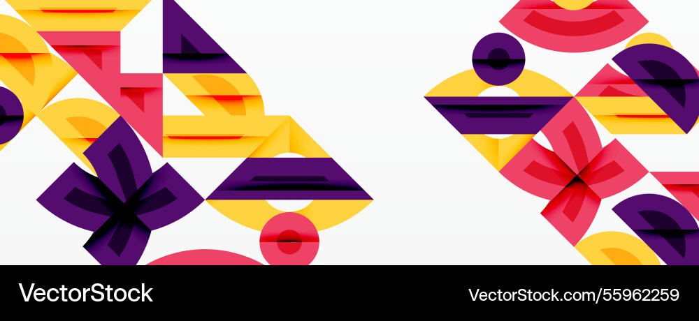 Abstract geometric background with shapes Vector Image