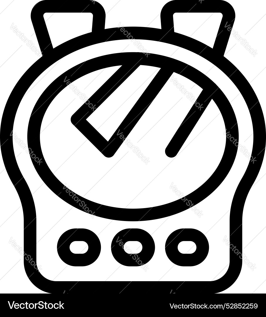 Alarm clock icon showing time passing quickly Alarm clock icon showing time passing quickly vector image
