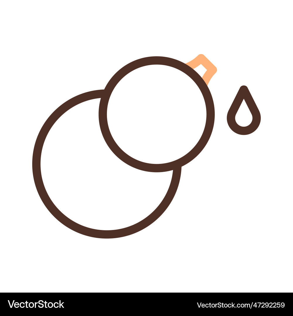Calabash icon duocolor brown colour style chinese Calabash icon duocolor brown colour style chinese vector image