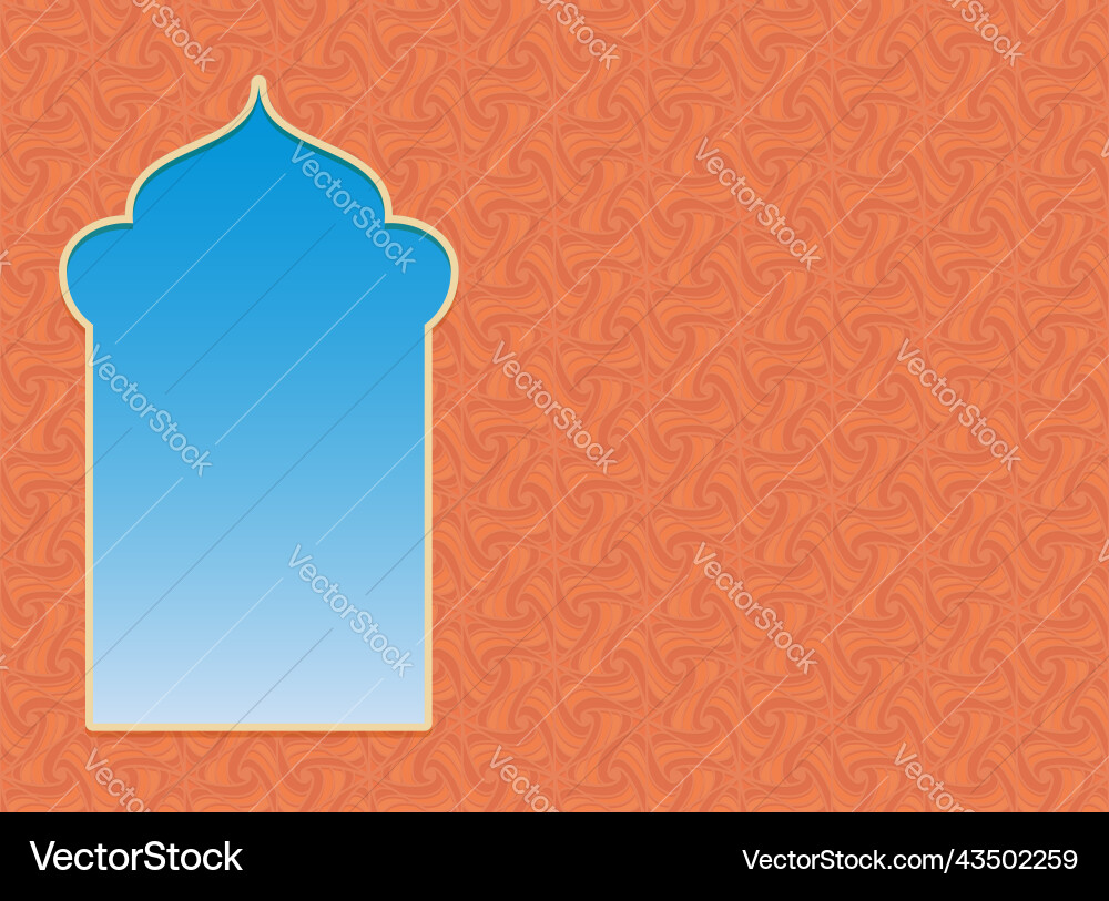 Card with shape of windows or gates background Card with shape of windows or gates background vector image