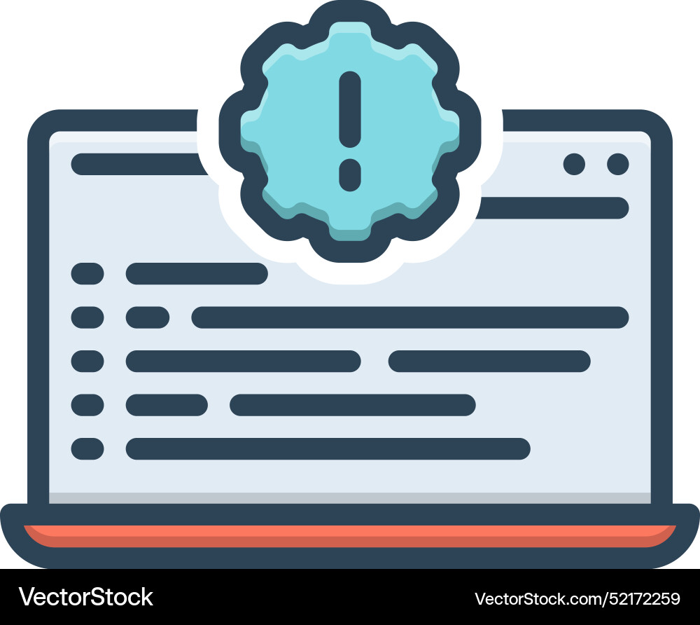 Code issue Vector Image