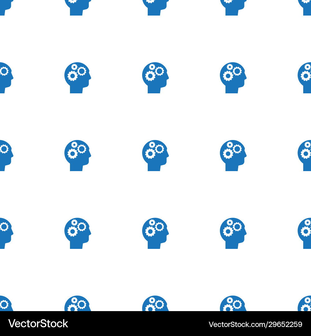 Cognitive science icon pattern seamless isolated Cognitive science icon pattern seamless isolated vector image