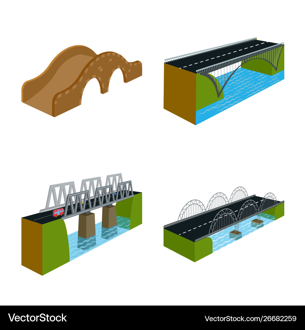 Design bridgework and architecture sign Design bridgework and architecture sign vector image