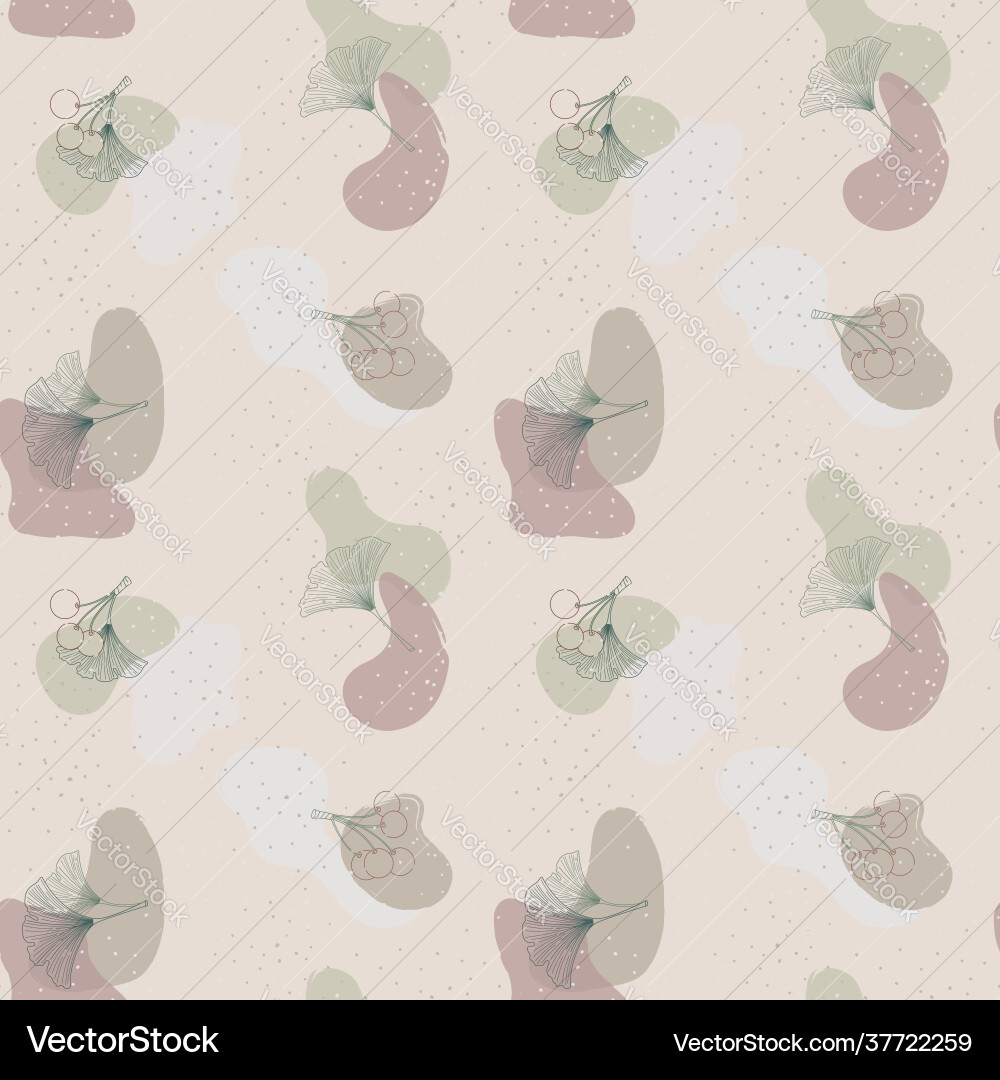 Ginkgo Leaf Abstract Pattern vector image