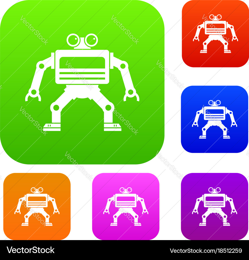 Machine set color collection Vector Image