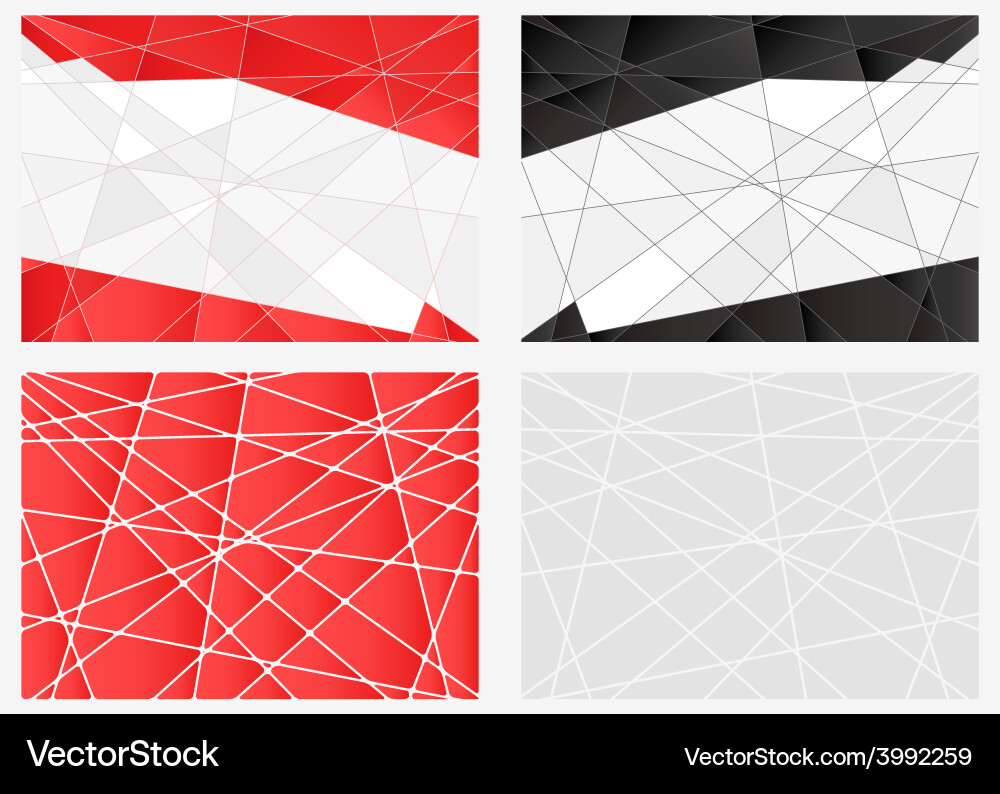Polygon background set Vector Image