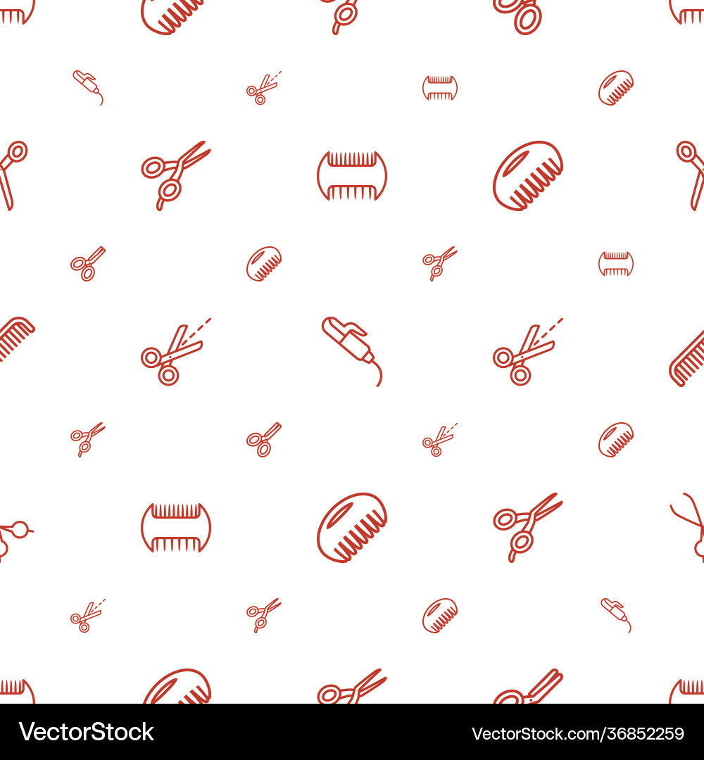 Scissors icons pattern seamless white background vector image