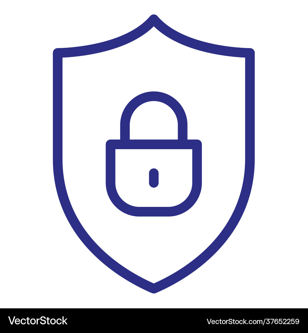 Secure shield trusted safe single isolated icon Secure shield trusted safe single isolated icon vector image