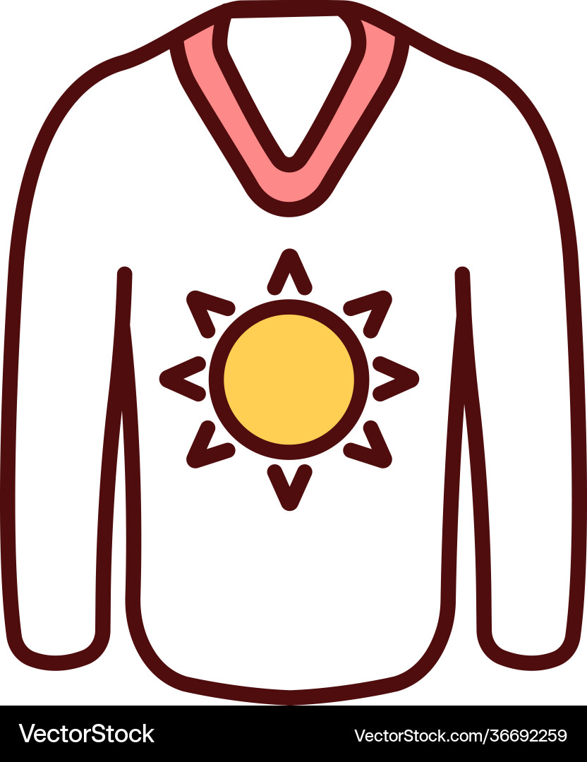 Sun protection coverage rgb color icon Sun protection coverage rgb color icon Vector Image