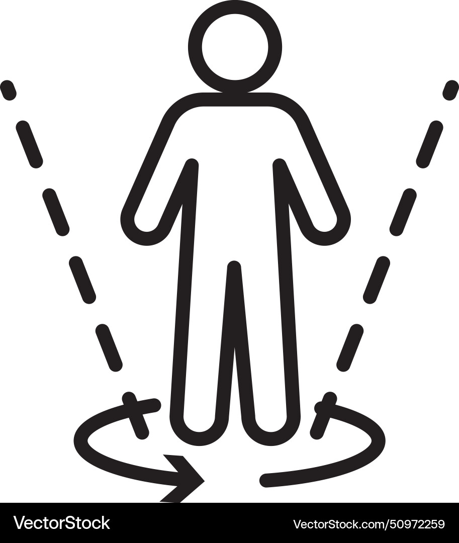 Virtual reality user rotation Vector Image