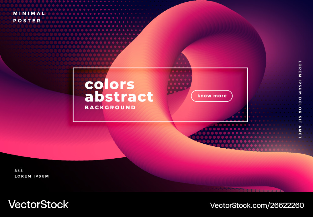 Abstract glowing fluid loop gradient background vector image
