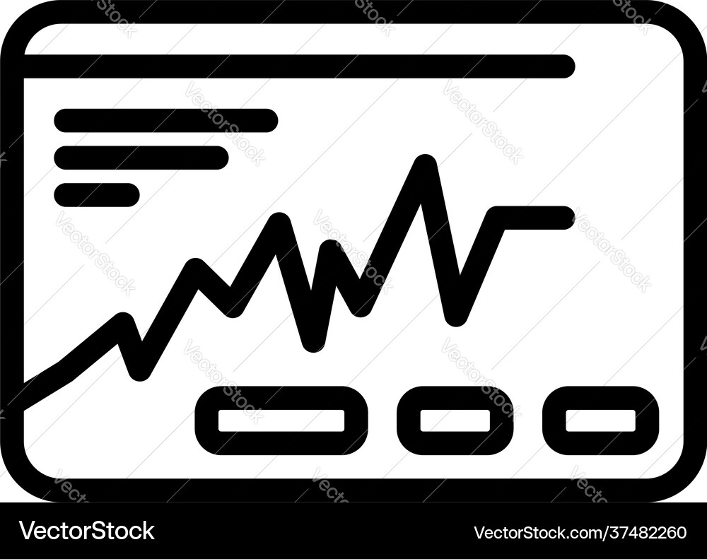 Bitcoin graph icon outline style Bitcoin graph icon outline style vector image