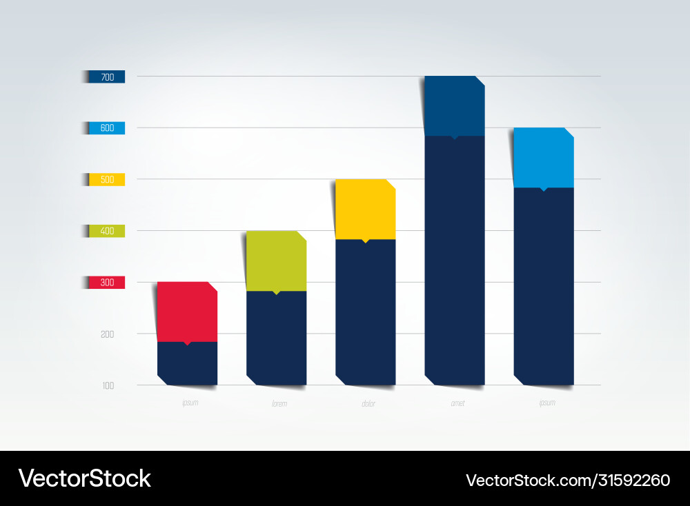 Chart graph scheme simply color editable vector image