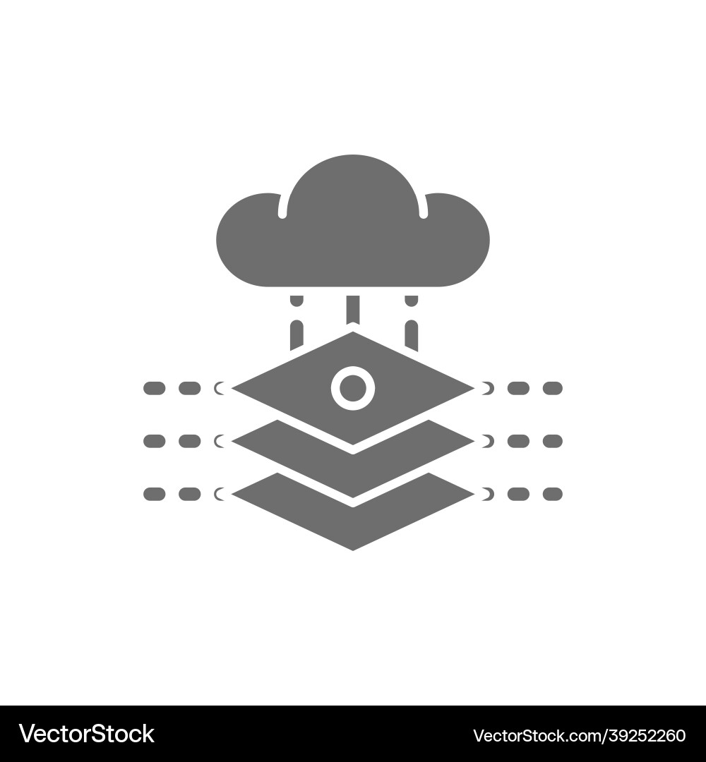 Cloud with artificial intelligence server Cloud with artificial intelligence server vector image