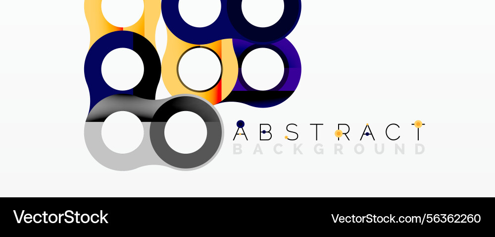 Colorful circles overlap creating modern abstract Vector Image
