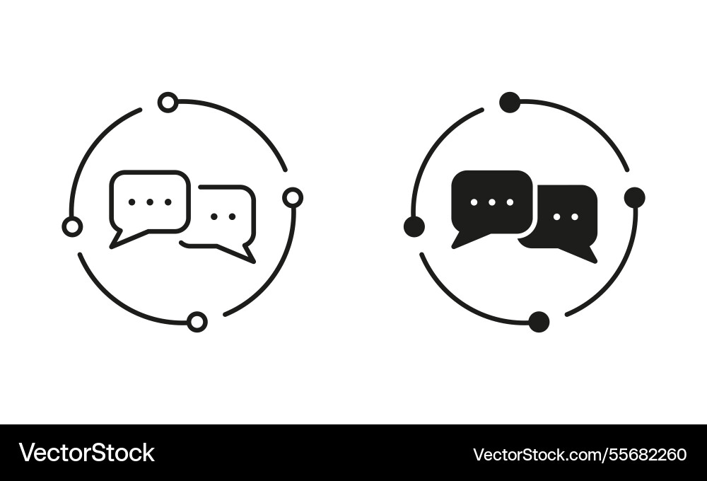 Communication dialog conversation talk symbol Communication dialog conversation talk symbol vector image