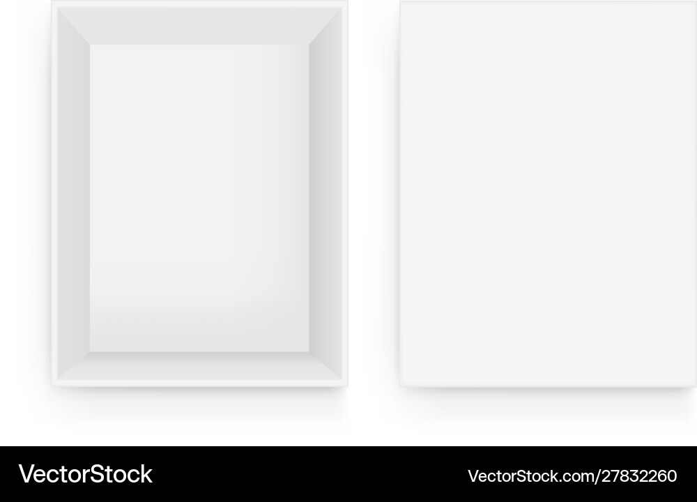Empty Box Mockup - Open Lid vector image