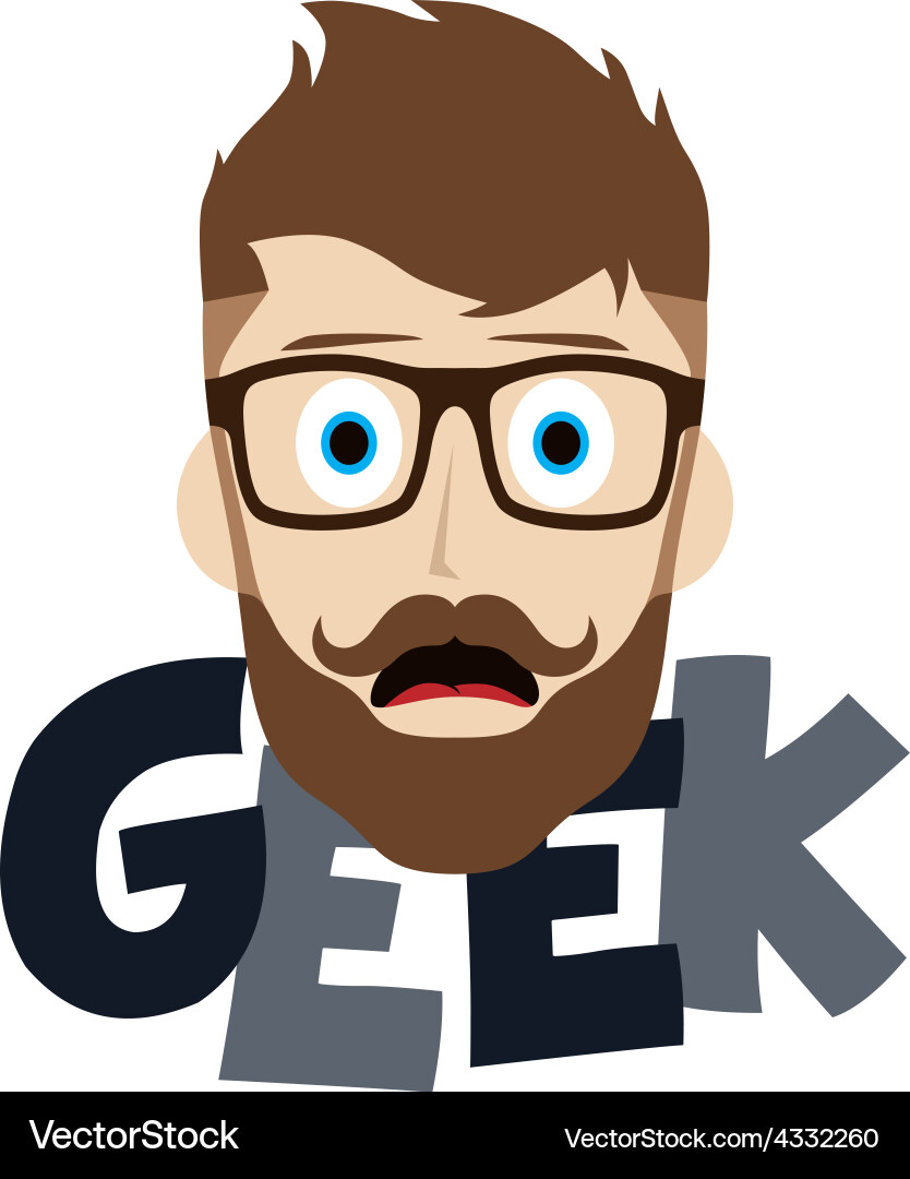 Geek boy vector image