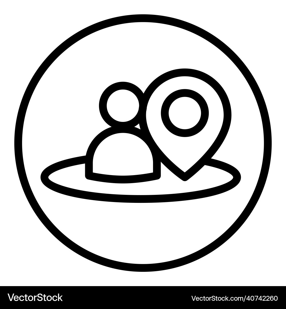 Person location flat icon isolated on white Person location flat icon isolated on white vector image