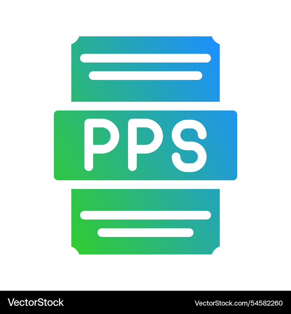 Pps gradient icons to represent spreadsheet files Pps gradient icons to represent spreadsheet files vector image