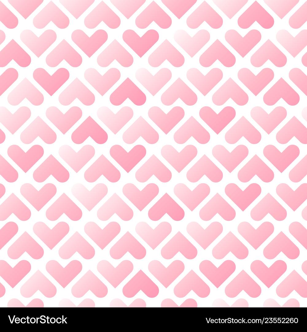 Romantic pink hearts seamless pattern valentines Romantic pink hearts seamless pattern valentines vector image