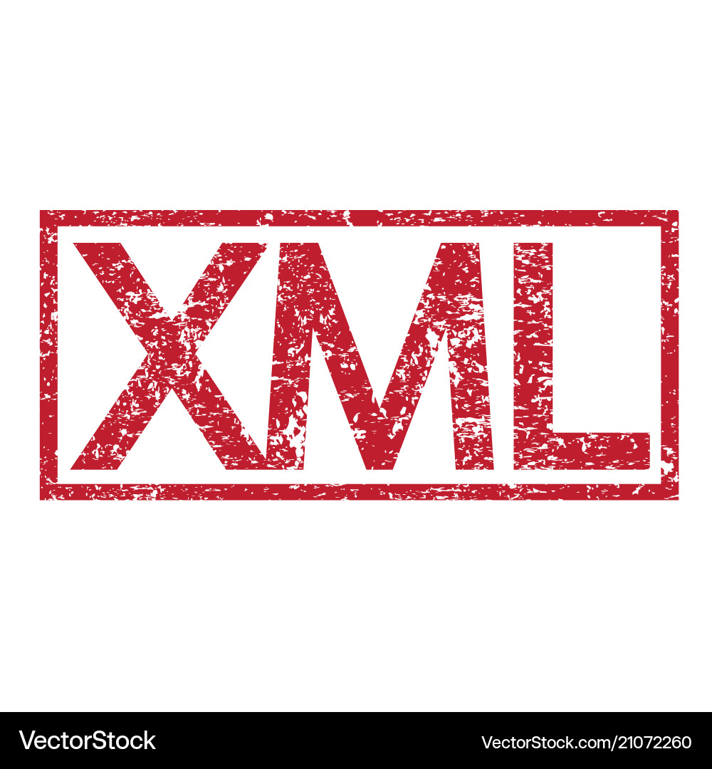 Stamp text xml Stamp text xml vector image