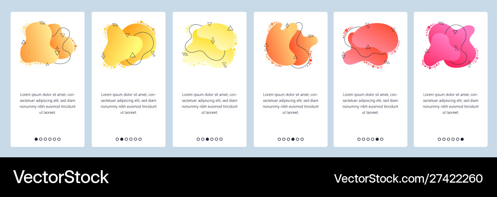 Website and mobile app onboarding screens Website and mobile app onboarding screens vector image