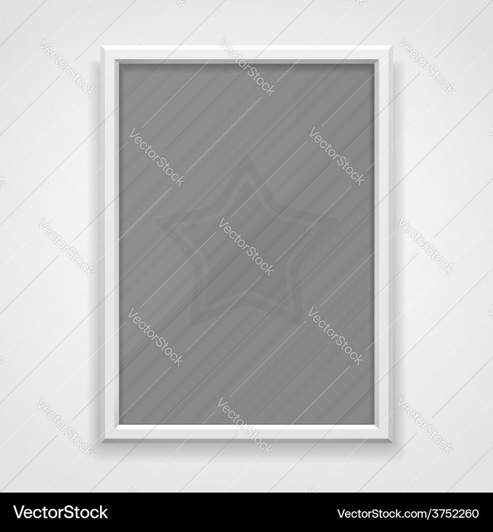 White A4 Frame with Shadow Vector Image