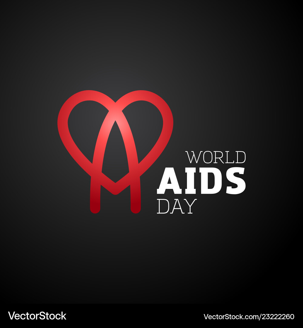 World heart day icon design brush style red Vector Image