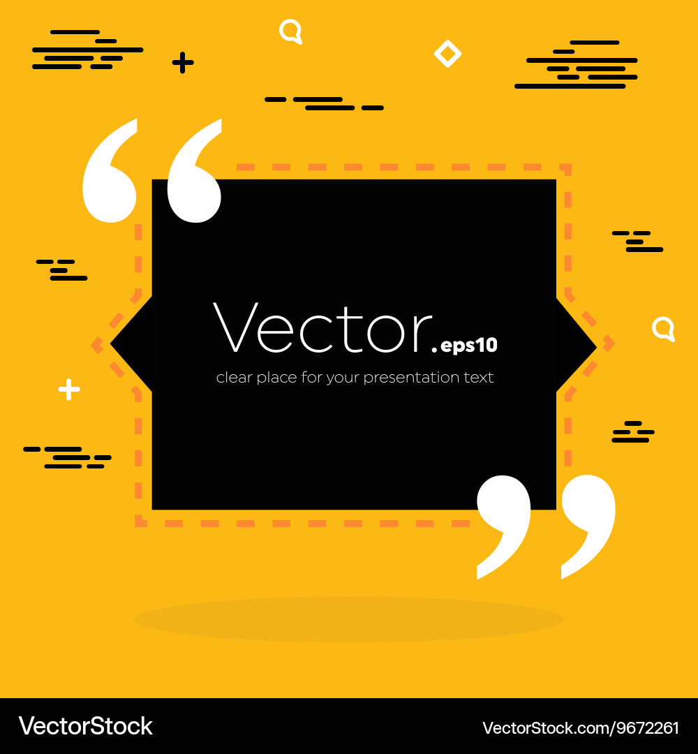 Abstract concept empty speech square quote Vector Image