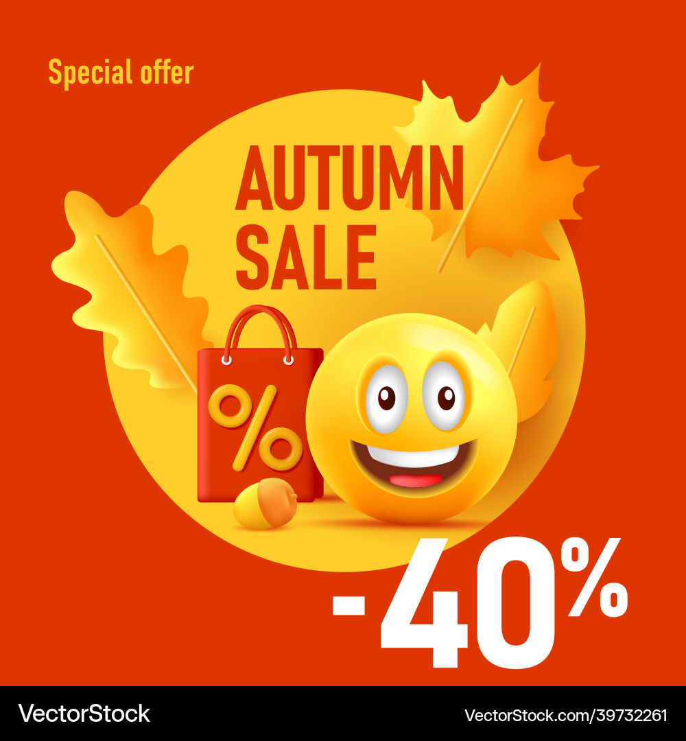 Autumn sale abstract lettering Autumn sale abstract lettering vector image
