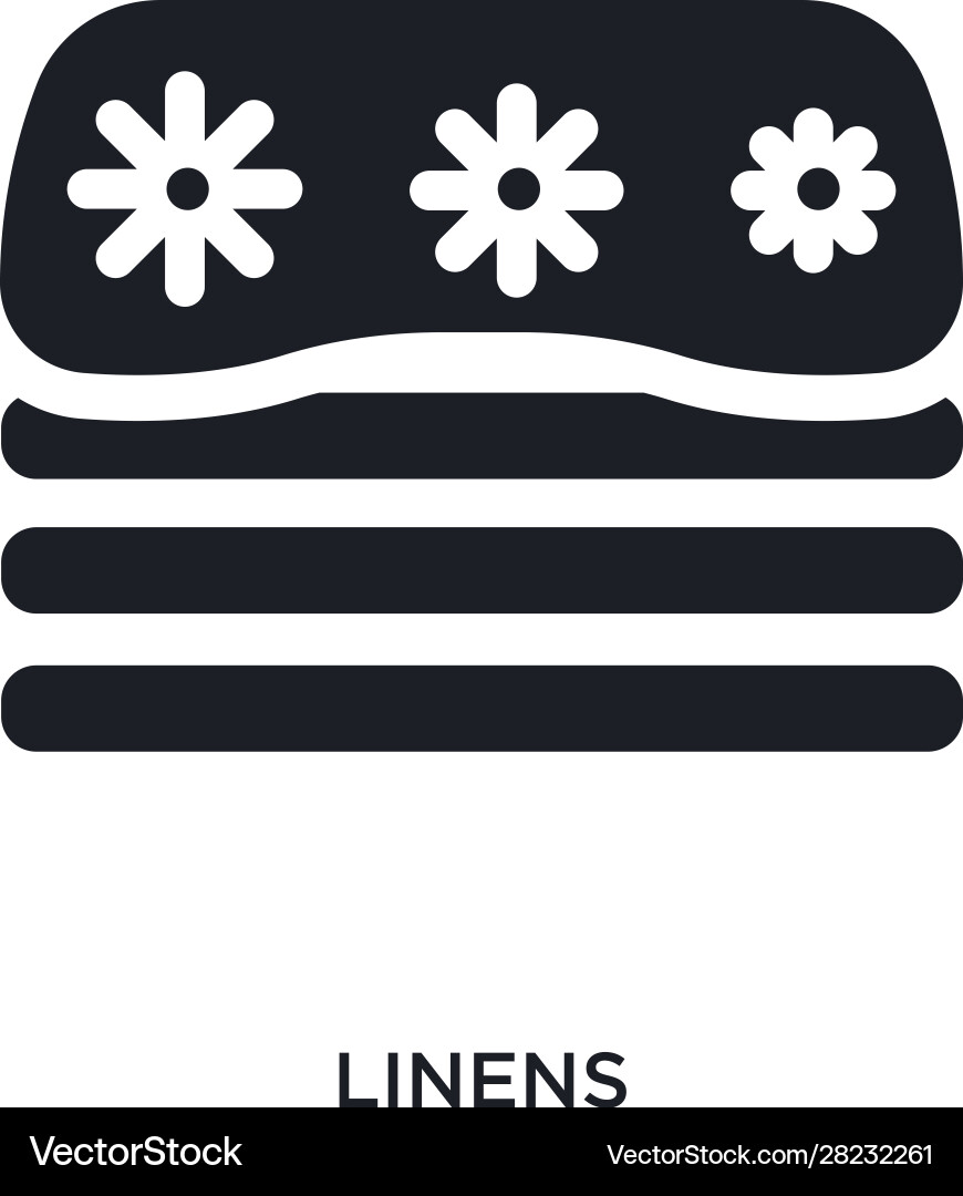 Black linens isolated icon simple element from vector image