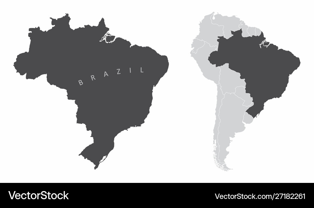 Brazil south america map Brazil south america map vector image