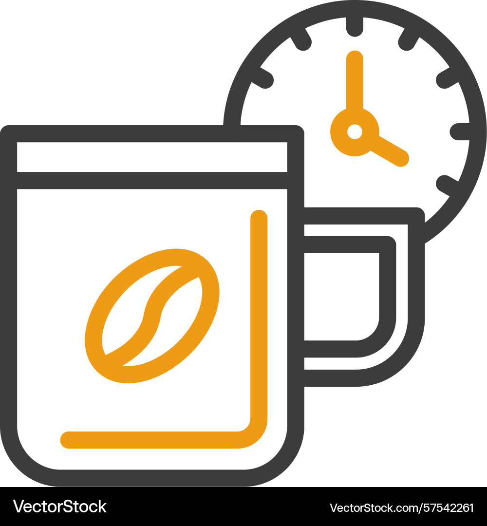 Break time two color icon Vector Image