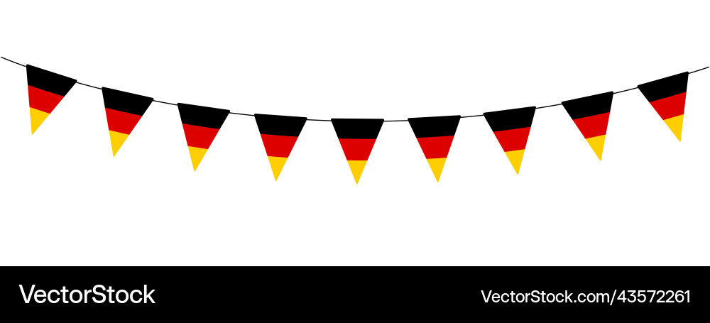Bunting garland string of triangular flags Vector Image