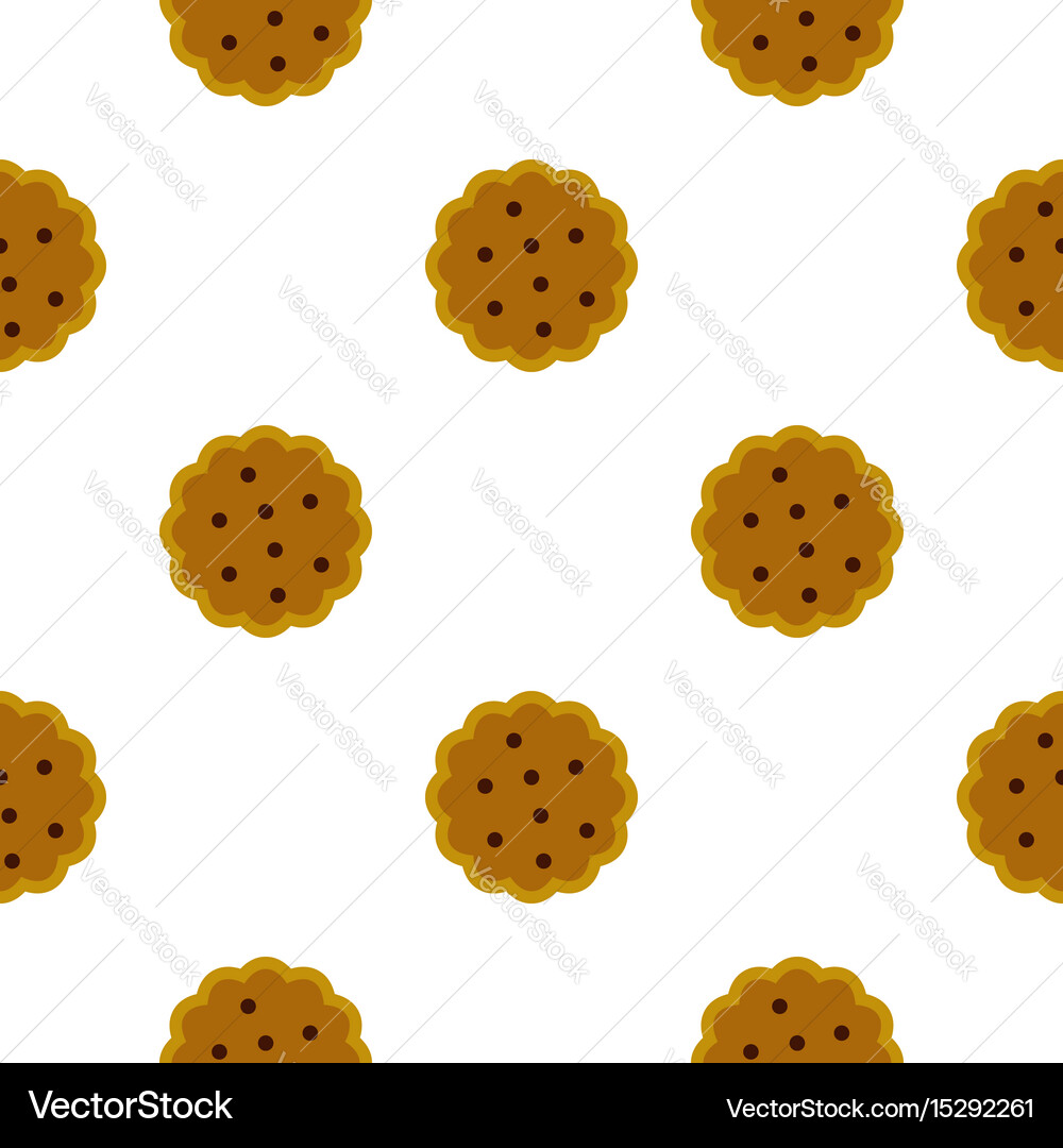 Cookie Pattern - Seamless Repeat Vector Image