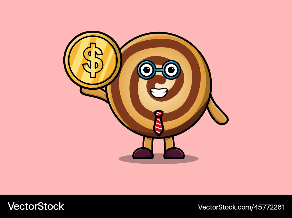 Cookies erfolgreicher Geschäftsmann mit Goldmünze Cookies erfolgreicher Geschäftsmann mit Goldmünze vektorbild