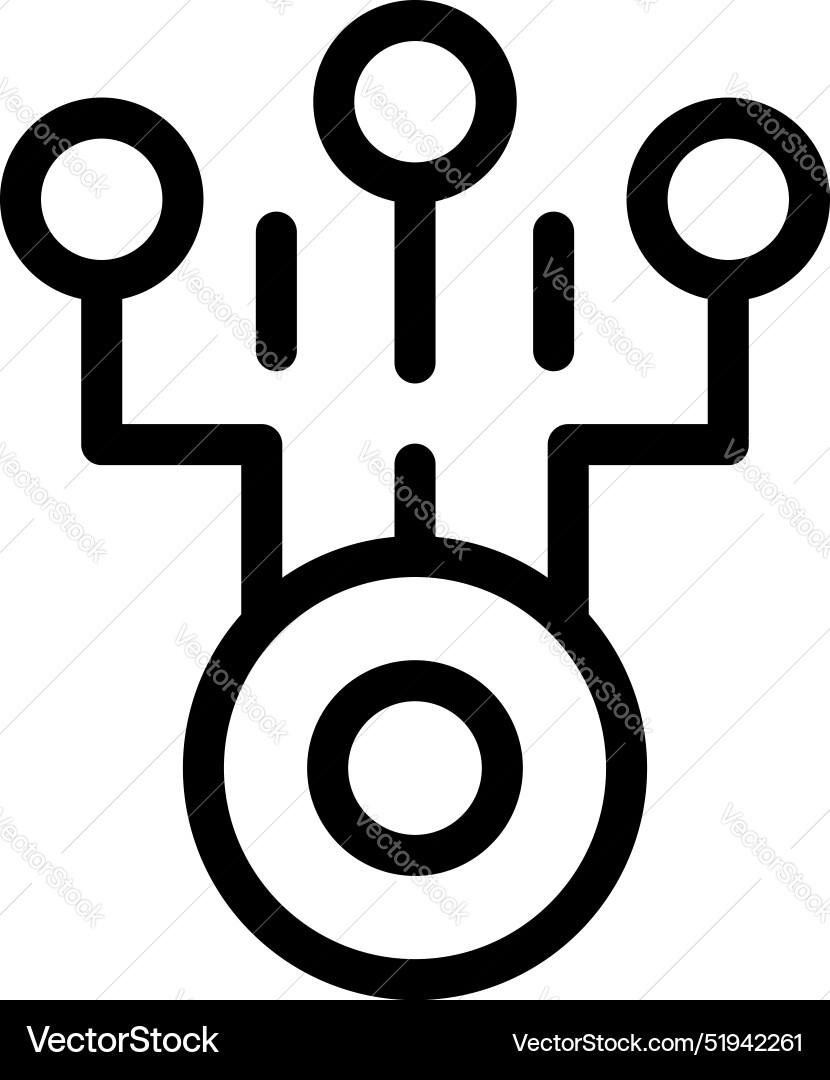 Data transferring from database icon with outline Data transferring from database icon with outline vector image