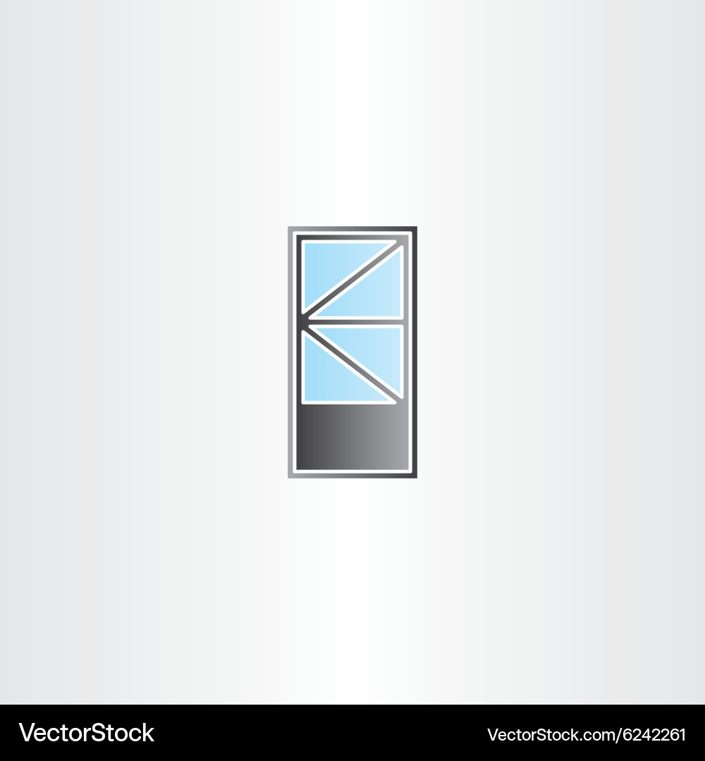 Door with triangle window vector image