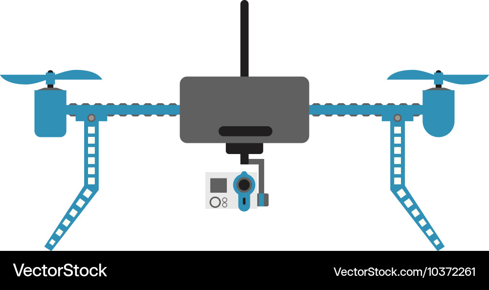 Drone quadcopter isolated Vector Image