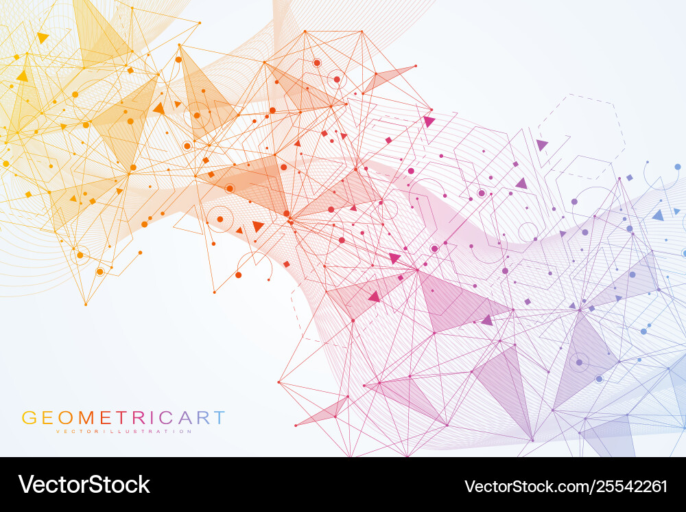 Geometric abstract background with connected line Geometric abstract background with connected line vector image