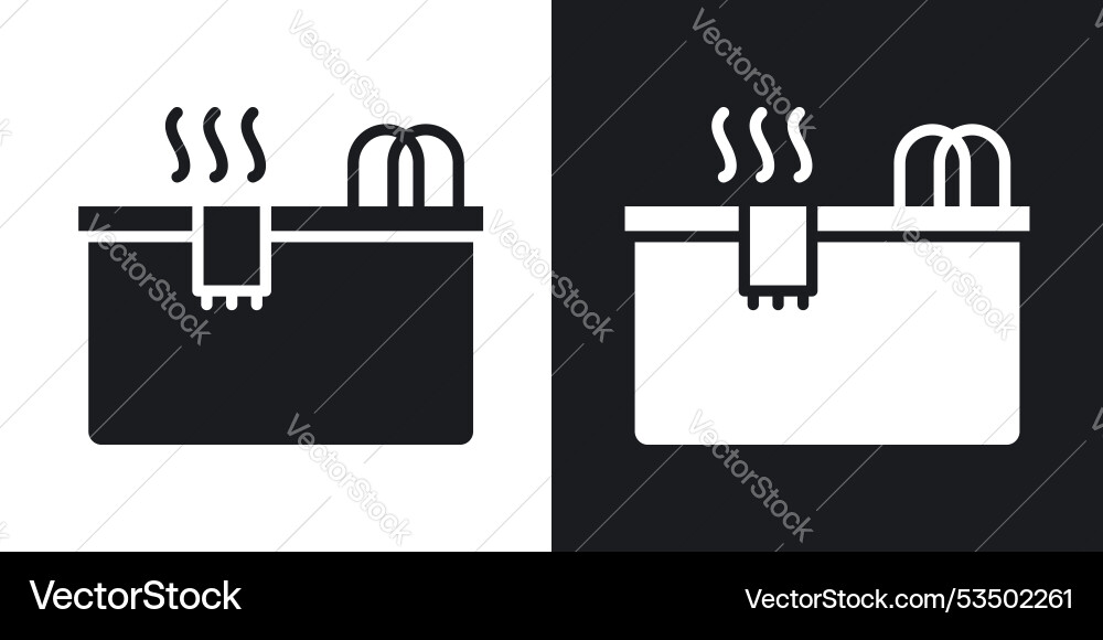Jacuzziline in thin line black color flat simple vector image