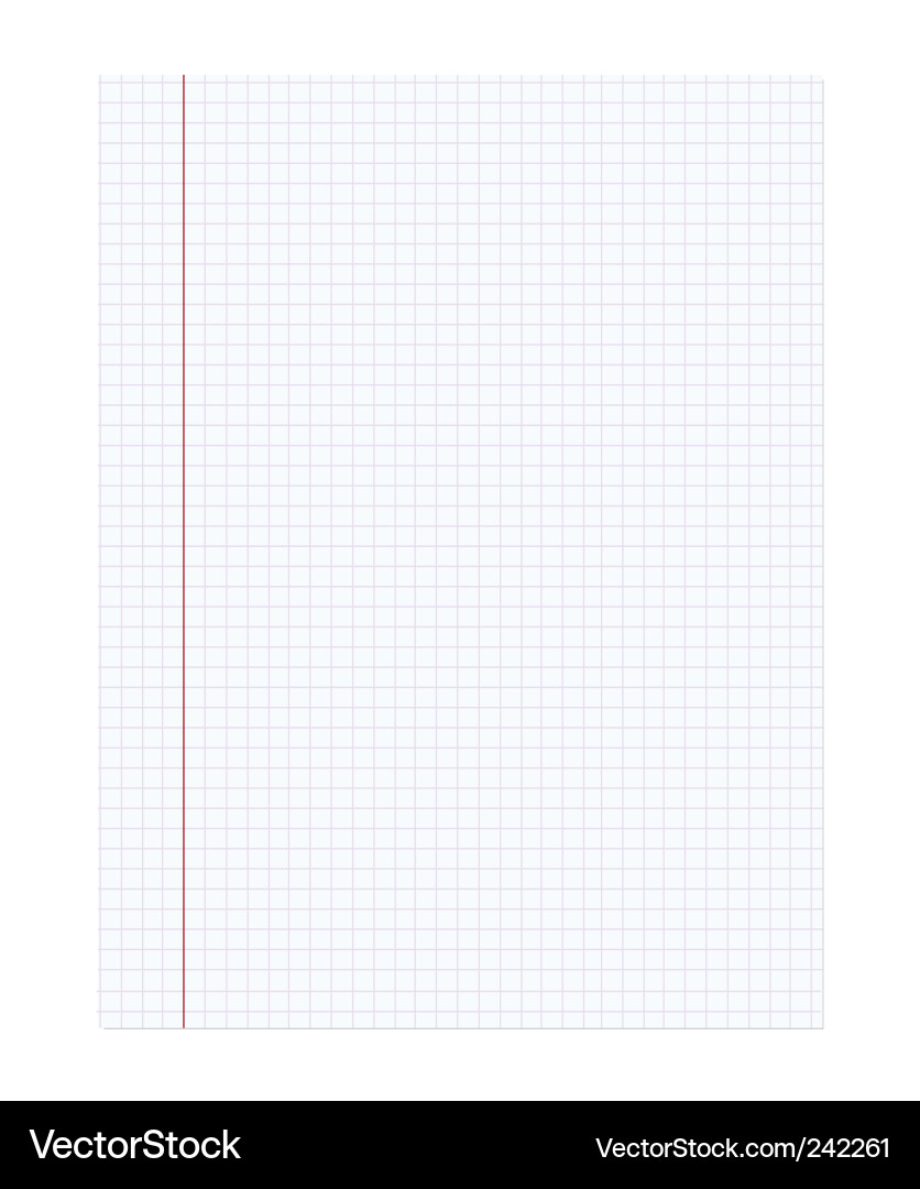 Lined Notebook Page vector image