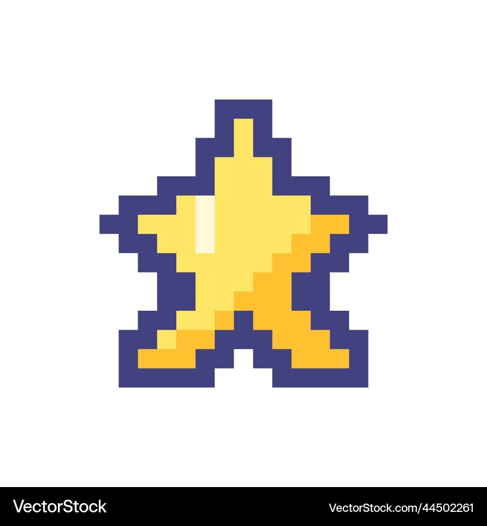 Minimalistic star pixelated rgb color ui icon Minimalistic star pixelated rgb color ui icon vector image