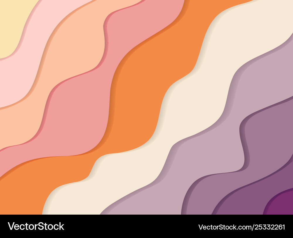 Modern colorful 3d wavy banner paper cut out Modern colorful 3d wavy banner paper cut out vector image