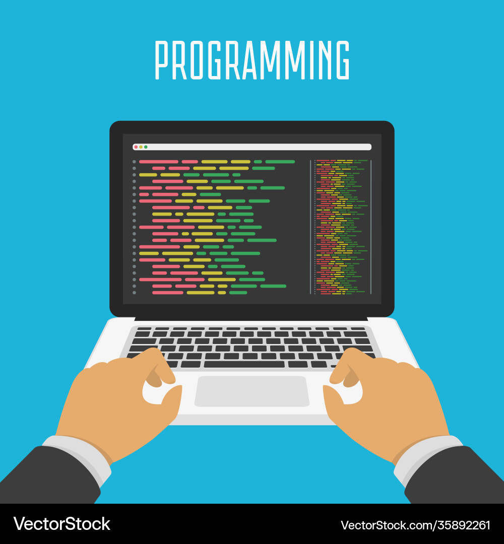 Programmier- und Kodierungskonzept vektorbild