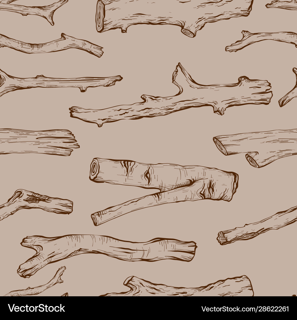 Seamless pattern with hand drawn rustic natural Vector Image
